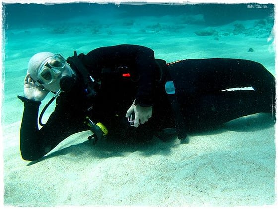 Barak Taking In The Sun Underwater - Great Barrier Reef