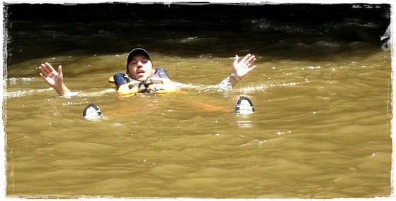 Terry Floating in Ayung River
