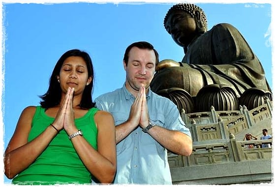 Manali + Terry at Tian Tan Buddha