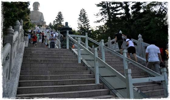 Tian Tan Buddha From Steps Below