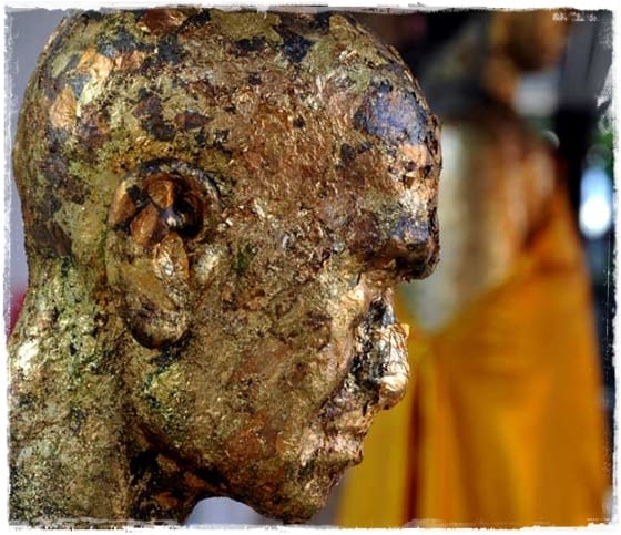 Gold Leaf Buddhist Icon